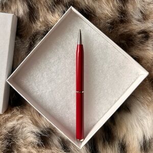 COACH Red Metal Ballpoint Pen